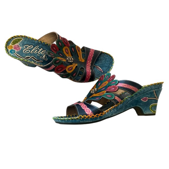 Corkys Elite Pacific Leather Slip On Sandals - Picture 2 of 7